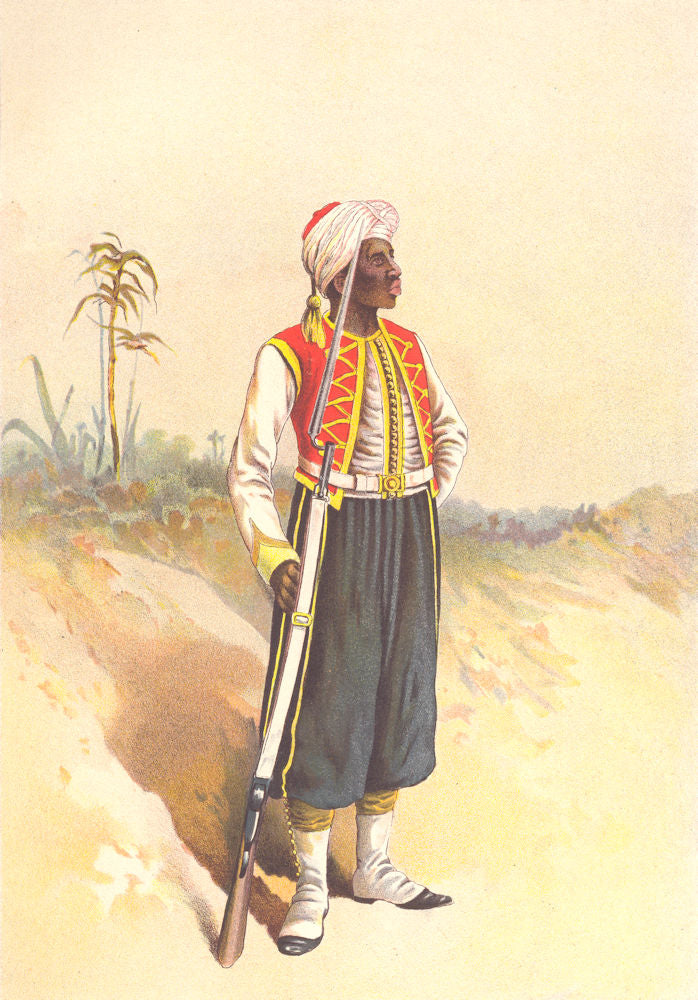 BRITISH ARMY UNIFORMS. The West India Regiment. West Indies 1890 old print